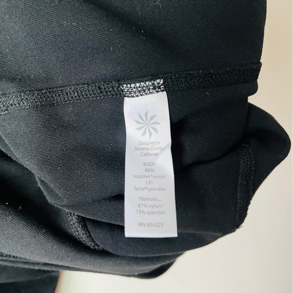 Athleta BLACK Mesh Side Panel Capri Leggings - Picture 6 of 9